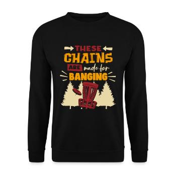 Disc Golf Herren Humor - Unisex Pullover - Schwarz - Vorne - Alina (178cm) & Michal (187cm)
