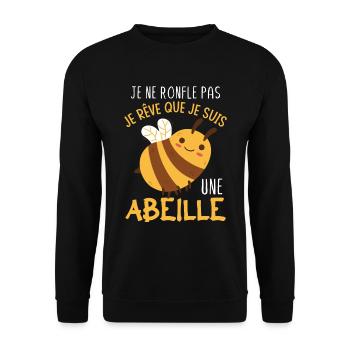 Diction Abeilles Enfant Drole - Sweat-shirt Unisexe - noir - Devant - Alina (178cm) & Michal (187cm)