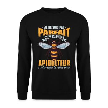 Je Suis Apiculteur - Sweat-shirt Unisexe - noir - Devant - Alina (178cm) & Michal (187cm)