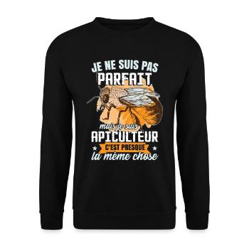 Apiculteur Abeilles Apiculture - Sweat-shirt Unisexe - noir - Devant - Alina (178cm) & Michal (187cm)