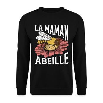Maman Apicultrice Fête Des Mères - Sweat-shirt Unisexe - noir - Devant - Alina (178cm) & Michal (187cm)