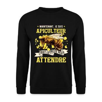 Je Suis Apiculteur - Sweat-shirt Unisexe - noir - Devant - Alina (178cm) & Michal (187cm)