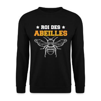 Roi Des Abeilles - Sweat-shirt Unisexe - noir - Devant - Alina (178cm) & Michal (187cm)