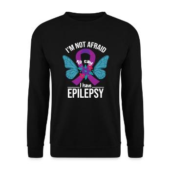 Ich habe Epilepsie - Unisex Pullover - Schwarz - Vorne - Alina (178cm) & Michal (187cm)