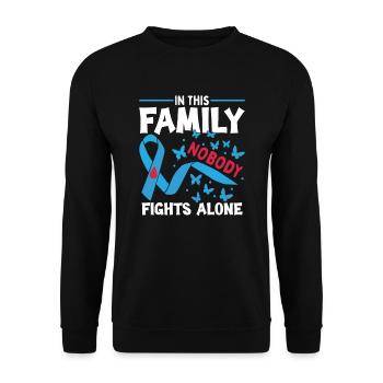 Mois de la sensibilisation familiale au diabète - Sweat-shirt Unisexe - noir - Devant - Alina (178cm) & Michal (187cm)