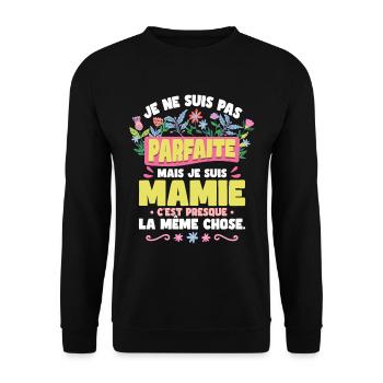 Je Suis Mamie - Sweat-shirt Unisexe - noir - Devant - Alina (178cm) & Michal (187cm)
