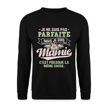 Je Suis Mamie Fête Des Mères - Sweat-shirt Unisexe - noir - Devant - Alina (178cm) & Michal (187cm)