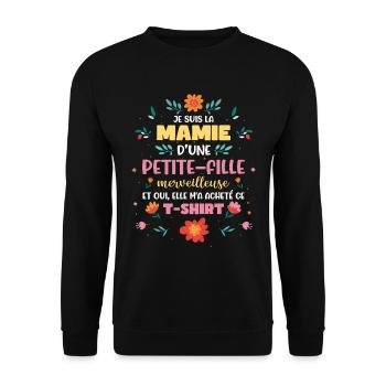 Mamie D'Une Petite-Fille - Sweat-shirt Unisexe - noir - Devant - Alina (178cm) & Michal (187cm)