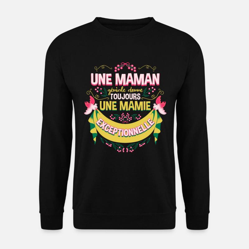 Maman Mamie Annonce De Grossesse - Sweat-shirt Unisexe - noir
