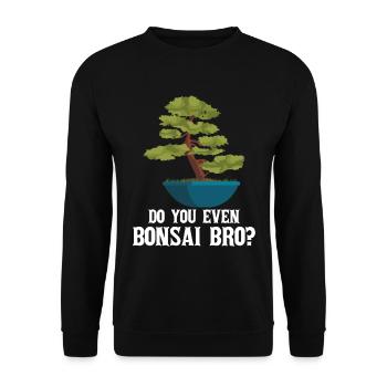 Bonsai Tree - Unisex Sweatshirt - black - Front - Alina (178cm) & Michal (187cm)