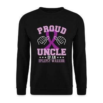 Proud Uncle Of An Epilepsy Warrior - Unisex Sweatshirt - black - Front - Alina (178cm) & Michal (187cm)