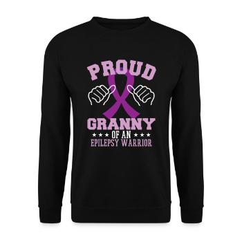 Proud Granny Of An Epilepsy Warrior - Unisex Sweatshirt - black - Front - Alina (178cm) & Michal (187cm)