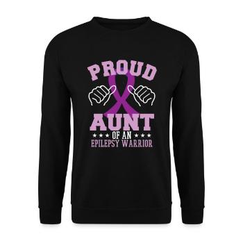 Proud Aunt Of An Epilepsy Warrior - Unisex Sweatshirt - black - Front - Alina (178cm) & Michal (187cm)