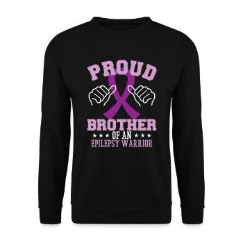 Proud Brother Of An Epilepsy Warrior - Unisex Sweatshirt - black - Front - Alina (178cm) & Michal (187cm)