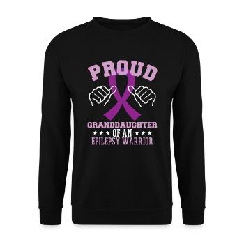 Proud Granddaughter Of An Epilepsy Warrior - Unisex Sweatshirt - black - Front - Alina (178cm) & Michal (187cm)