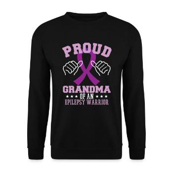 Proud Grandma Of An Epilepsy Warrior - Unisex Sweatshirt - black - Front - Alina (178cm) & Michal (187cm)