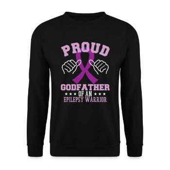 Proud Godfather Of An Epilepsy Warrior - Unisex Sweatshirt - black - Front - Alina (178cm) & Michal (187cm)