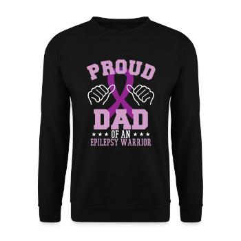 Proud Dad Of An Epilepsy Warrior - Unisex Sweatshirt - black - Front - Alina (178cm) & Michal (187cm)