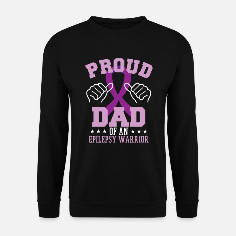 Stolzer Vater eines Epilepsiekriegers - Unisex Pullover - Schwarz