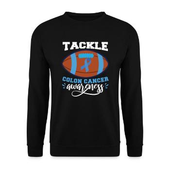 Tackle Colon Cancer | Colon Cancer Awareness Men - Unisex Sweatshirt - black - Front - Alina (178cm) & Michal (187cm)