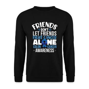 Colon Cancer Support - Unisex Sweatshirt - black - Front - Alina (178cm) & Michal (187cm)