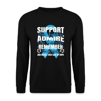 Darmkrebs Bewusstsein Darmkrebs Darmkrebs - Unisex Pullover - Schwarz - Vorne - Alina (178cm) & Michal (187cm)