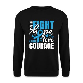 Colon Cancer Awareness - Unisex Sweatshirt - black - Front - Alina (178cm) & Michal (187cm)