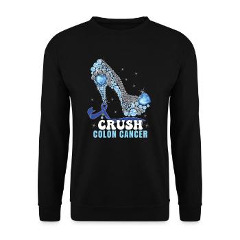 Women Colon Cancer Fighter - Unisex Sweatshirt - black - Front - Alina (178cm) & Michal (187cm)