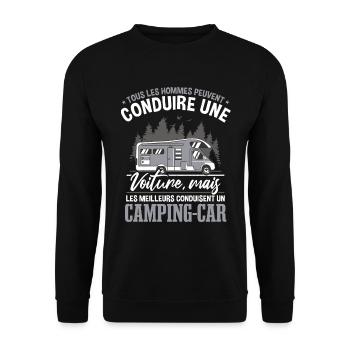 Les Meilleurs Conduisent Un Camping-Car - Sweat-shirt Unisexe - noir - Devant - Alina (178cm) & Michal (187cm)