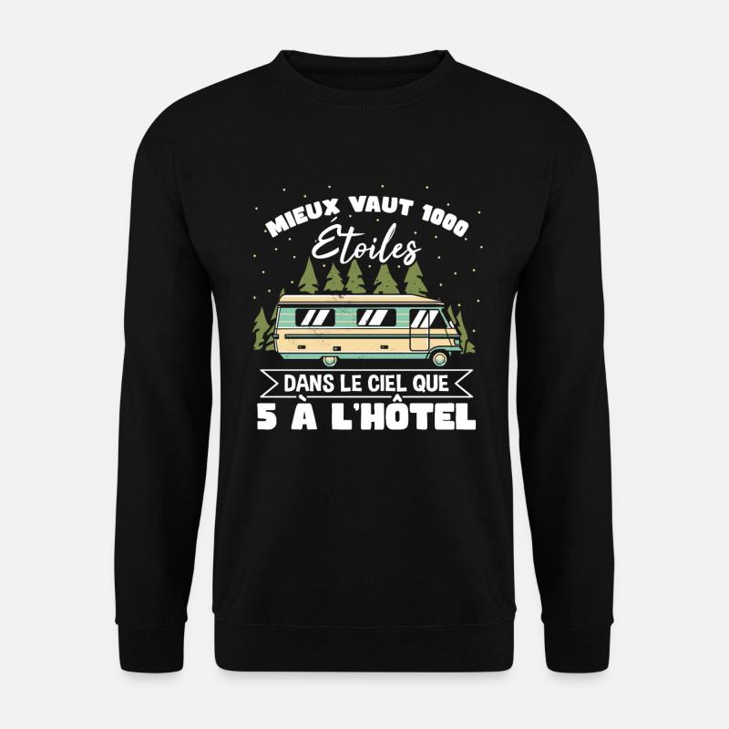 Camping Car Dicton Camping - Sweat-shirt Unisexe - noir