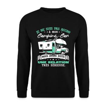 Les Meilleurs Conduisent Un Camping-Car - Sweat-shirt Unisexe - noir - Devant - Alina (178cm) & Michal (187cm)