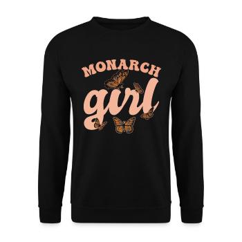 Fille monarque - Sweat-shirt Unisexe - noir - Devant - Alina (178cm) & Michal (187cm)