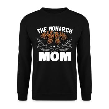 Monarchfalter Mama - Unisex Pullover - Schwarz - Vorne - Alina (178cm) & Michal (187cm)