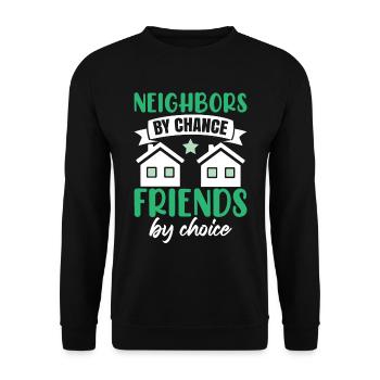 Neighbors By Chance - Unisex Sweatshirt - black - Front - Alina (178cm) & Michal (187cm)