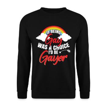 Sensibilisation à la fierté LGBTQ gaie - Sweat-shirt Unisexe - noir - Devant - Alina (178cm) & Michal (187cm)