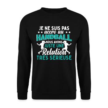 Handball Femmes Dicton - Sweat-shirt Unisexe - noir - Devant - Alina (178cm) & Michal (187cm)
