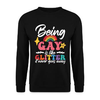 Schwul sein LGBTQ Pride Monat - Unisex Pullover - Schwarz - Vorne - Alina (178cm) & Michal (187cm)