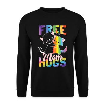 Pride Month | LGBTQ Mom | Lesbische | Schwul - Unisex Pullover - Schwarz - Vorne - Alina (178cm) & Michal (187cm)