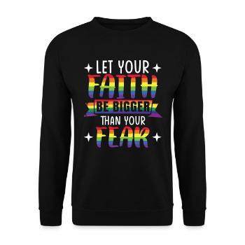 LGBTQ Zitat LGBT Pride Monat - Unisex Pullover - Schwarz - Vorne - Alina (178cm) & Michal (187cm)