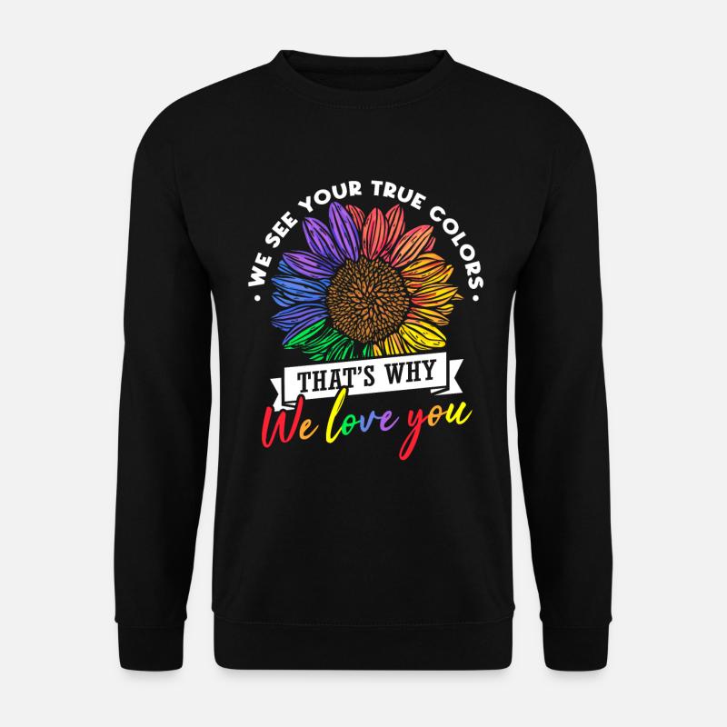 LGBT Sunflower - Unisex Sweatshirt - black