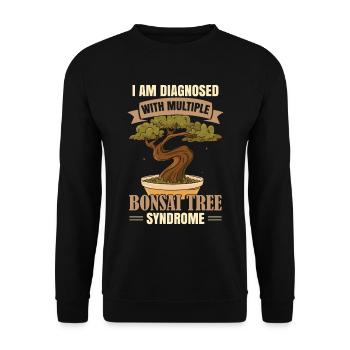 Lustige Bonsai-Baumpflanzen - Unisex Pullover - Schwarz - Vorne - Alina (178cm) & Michal (187cm)