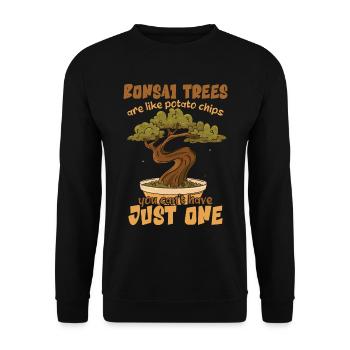 Bonsai Humor Plants Gardening - Unisex Sweatshirt - black - Front - Alina (178cm) & Michal (187cm)