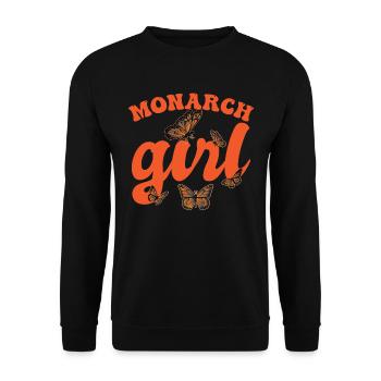 Monarch Mädchen - Unisex Pullover - Schwarz - Vorne - Alina (178cm) & Michal (187cm)