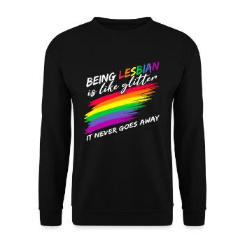 Être le mois de la fierté lesbienne LGBT - Sweat-shirt Unisexe - noir - Devant - Alina (178cm) & Michal (187cm)