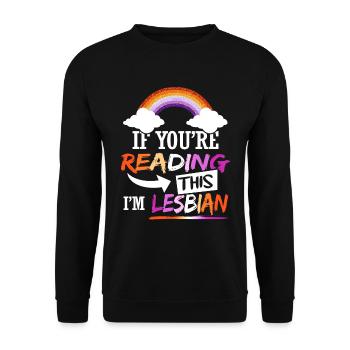 Je suis lesbienne - Sweat-shirt Unisexe - noir - Devant - Alina (178cm) & Michal (187cm)
