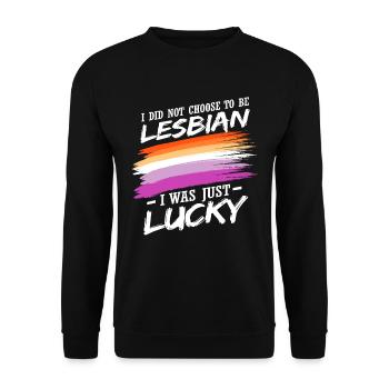 Ich habe mir nicht ausgesucht, lesbisch zu sein - Unisex Pullover - Schwarz - Vorne - Alina (178cm) & Michal (187cm)