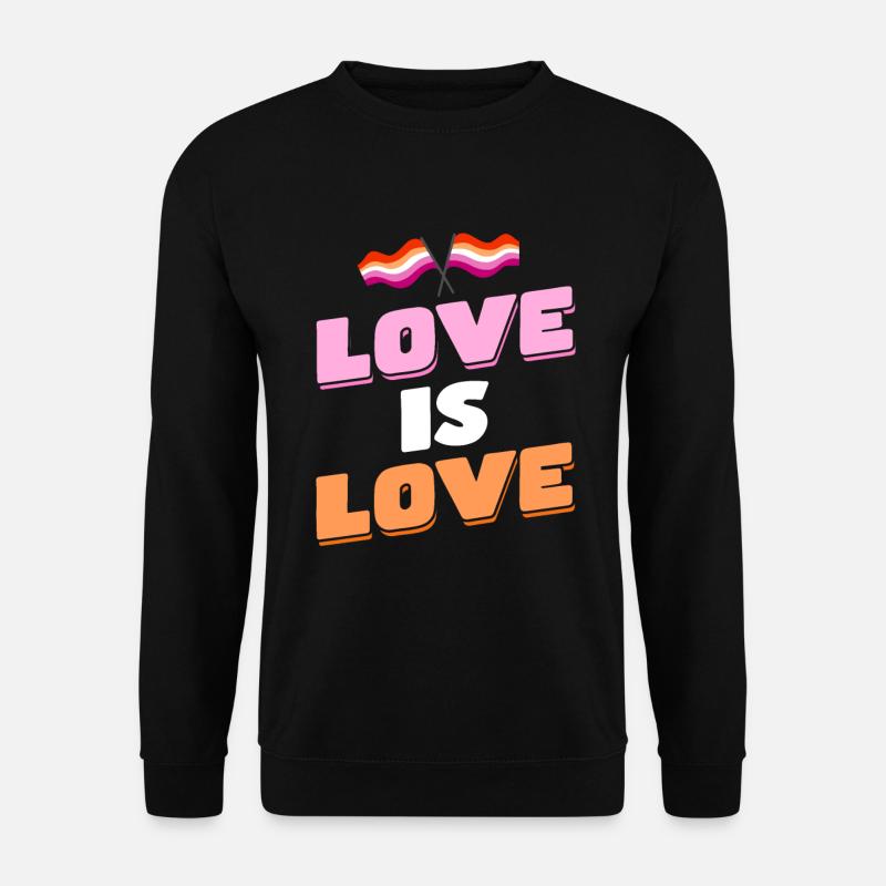 LGBTQ Pride Month Lesbian - Unisex Sweatshirt - black