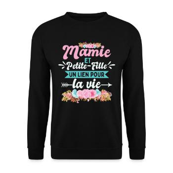 Mamie Et Petite-Fille - Sweat-shirt Unisexe - noir - Devant - Alina (178cm) & Michal (187cm)