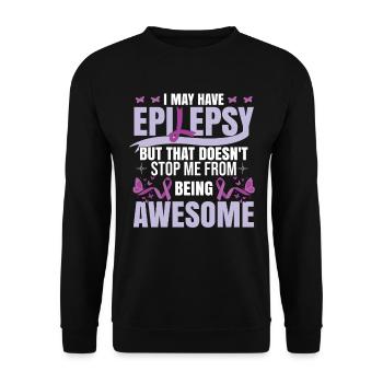 Ich kann Epilepsie haben - Unisex Pullover - Schwarz - Vorne - Alina (178cm) & Michal (187cm)