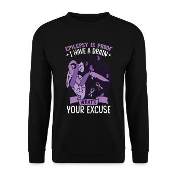 Epilepsy Awareness Warrior - Unisex Sweatshirt - black - Front - Alina (178cm) & Michal (187cm)